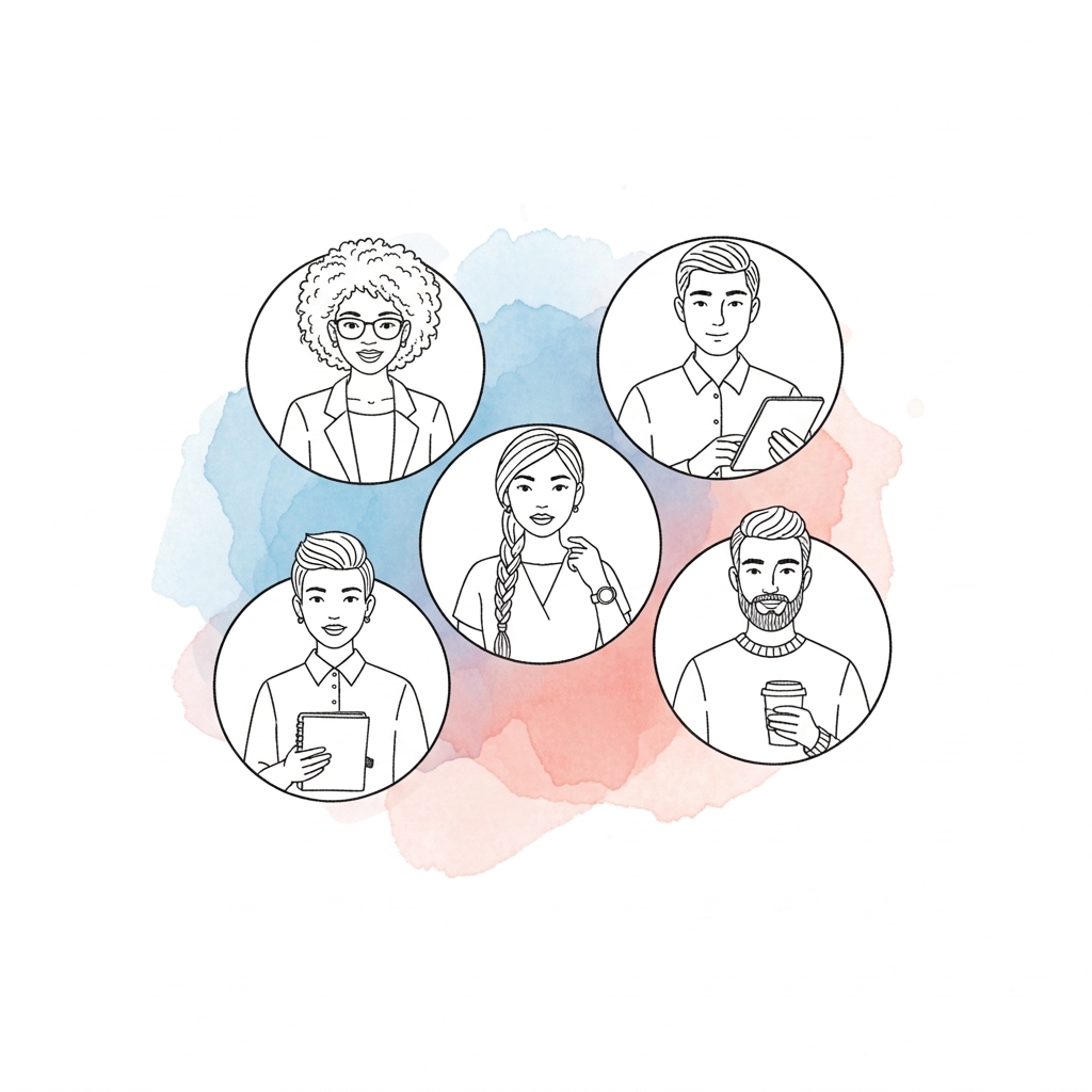 Diverse team of professionals